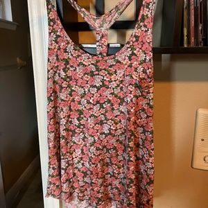 Racerback Floral Tank Top